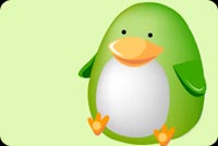 Green Penguin With Orange Mouth Stationery, Backgrounds