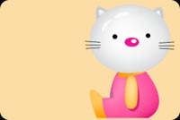 Cat In Pink Attire Stationery, Backgrounds
