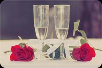 Champagne & Roses For Wedding Anniversary Stationery, Backgrounds