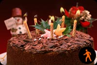 Animated Chocolate Birthday Cake With Candles Stationery, Backgrounds