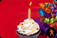 Animated Birthday Cupcake Stationery, Backgrounds