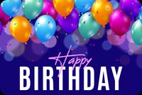 Happy Birthday Balloons & Confetti Stationery, Backgrounds