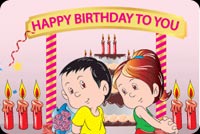 Boy And Girl Birthday Stationery, Backgrounds