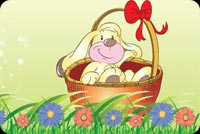 Bunny In A Basket Stationery, Backgrounds