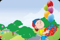 Boy With 4 Balloons Stationery, Backgrounds