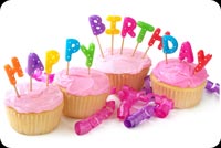 Yummy Colorful Birthday Cupcakes  Stationery, Backgrounds