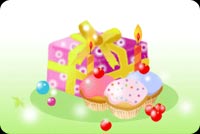 Colorful Gifts And Cupcakes Stationery, Backgrounds