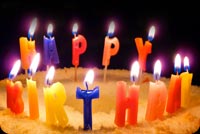 Colorful Happy Birthday Candles Stationery, Backgrounds