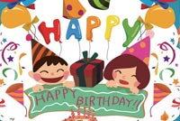 For A Kid's Birthday Stationery, Backgrounds