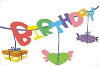 Gifts & Candy For Your Birthday Stationery, Backgrounds