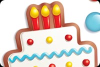 Birthday Cake, Candies & Star Stationery, Backgrounds