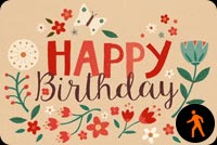 Birthday Card Floral & Butterfly Stationery, Backgrounds