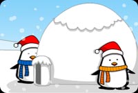 2 Cute Penguins And An Igloo Stationery, Backgrounds