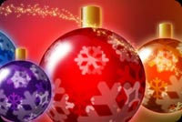 Colorful Christmas Balls Stationery, Backgrounds