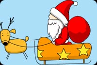 Santa Riding His Sleigh Stationery, Backgrounds