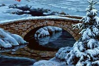 Cool Winter Bridge  Stationery, Backgrounds