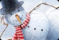 Cool Snowman Stationery, Backgrounds