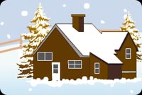 A Home During Christmas Stationery, Backgrounds