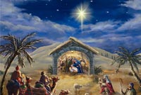 Christmas Nativity Scene Stationery, Backgrounds
