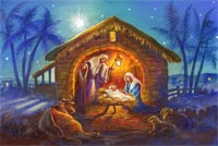 Christmas Holy Night Stationery, Backgrounds