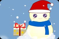 Frosty In Blue Scarf Stationery, Backgrounds