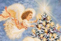 Christmas Tree & Angels Stationery, Backgrounds