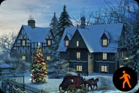 Animated A Beautiful Christmas Houses Stationery, Backgrounds