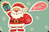 Santa Giving Gifts Stationery, Backgrounds