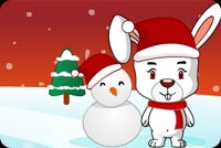 A Bunny, Frosty And Tree Stationery, Backgrounds