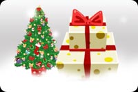 Christmas Tree And Prese Stationery, Backgrounds