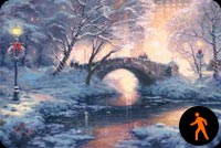 Animated Christmas Bridge Stationery, Backgrounds
