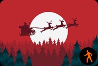 Animated Sleigh Through The Night Sky Stationery, Backgrounds