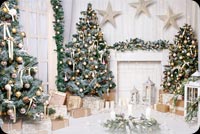 White Christmas Decor Stationery, Backgrounds