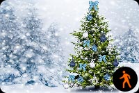 Animated Christmas Tree Snow Effect Stationery, Backgrounds