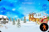 Animated Merry Christmas Santa With Snow Effect Stationery, Backgrounds