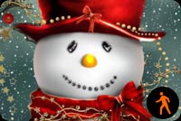 Animated Cute Christmas Snowman - Snowing Effect Stationery, Backgrounds