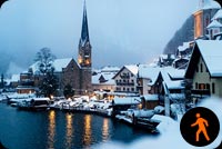 Lake Hallstatt Winter Time Stationery, Backgrounds