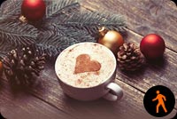 Animated Christmas Coffee Lover Stationery, Backgrounds