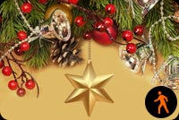 Animated Christmas Gold Star Stationery, Backgrounds