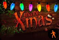 Animated Merry Xmas Lights Stationery, Backgrounds