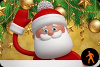 Animated Santa Waving Stationery, Backgrounds