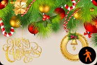 Animated Beautiful Christmas Frame Stationery, Backgrounds