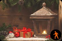 Animated Christmas Gifts Lantern Candle Stationery, Backgrounds
