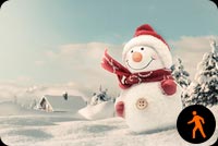 Animated Christmas Snowman Red Scarf Stationery, Backgrounds