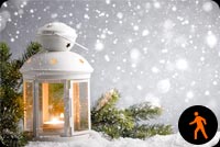 Animated Winter Snowing Lantern Stationery, Backgrounds