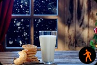 Animated Milk And Cookies For Santa Tonight Stationery, Backgrounds