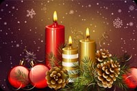 Christmas Candles Stationery, Backgrounds