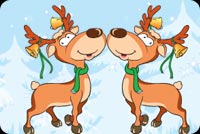 2 Reindeers During Winter Stationery, Backgrounds