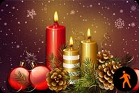 Animated Christmas Candles Stationery, Backgrounds