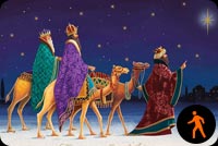 Animated Three Kings Stationery, Backgrounds